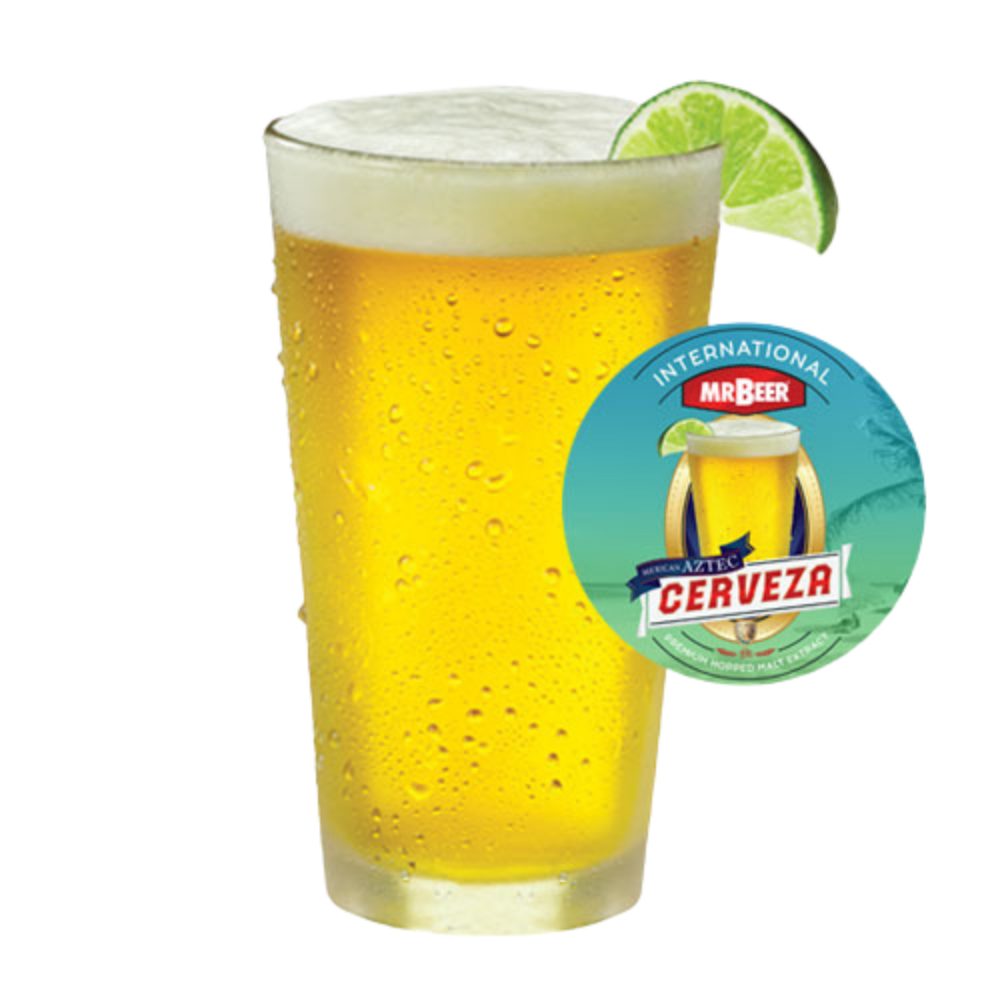 Aztec Mexican Cerveza beer poured in a glass