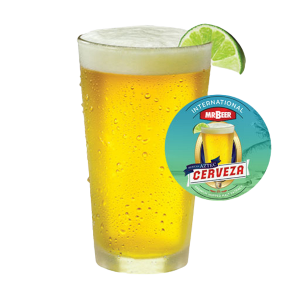 Aztec Mexican Cerveza beer poured in a glass