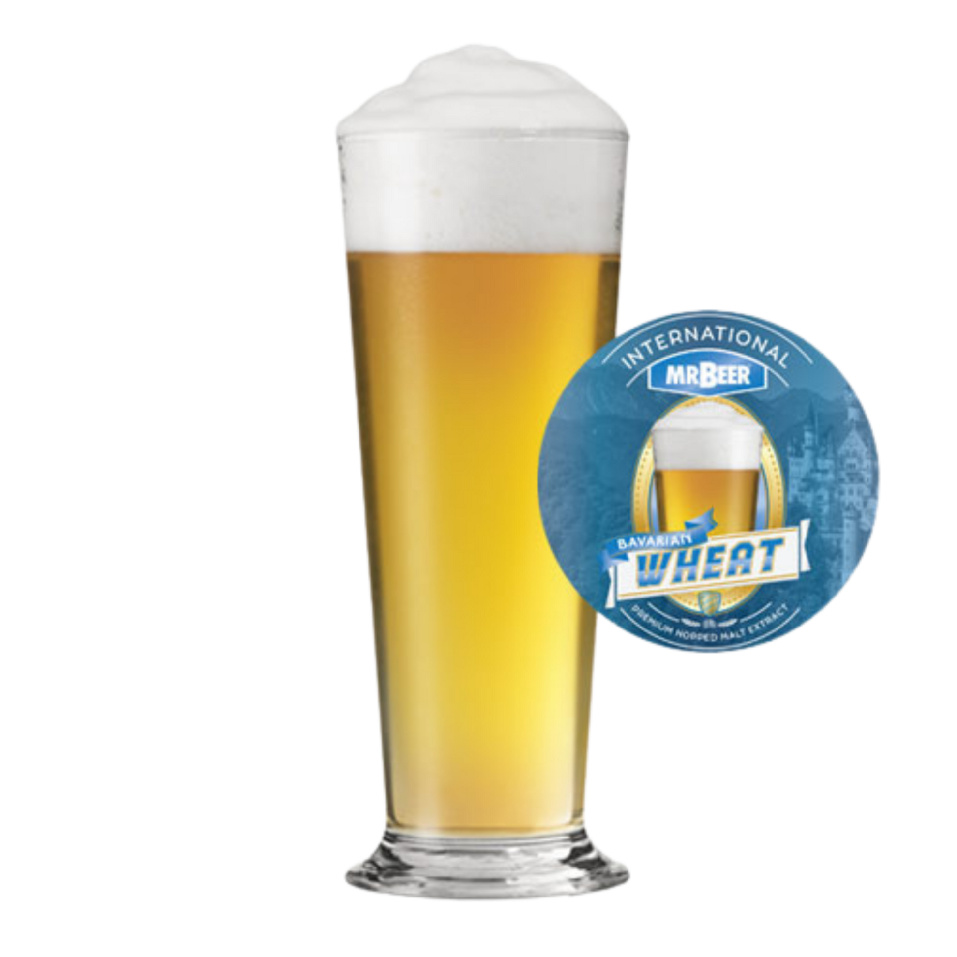Bavarian Weissbier beer poured in a glass