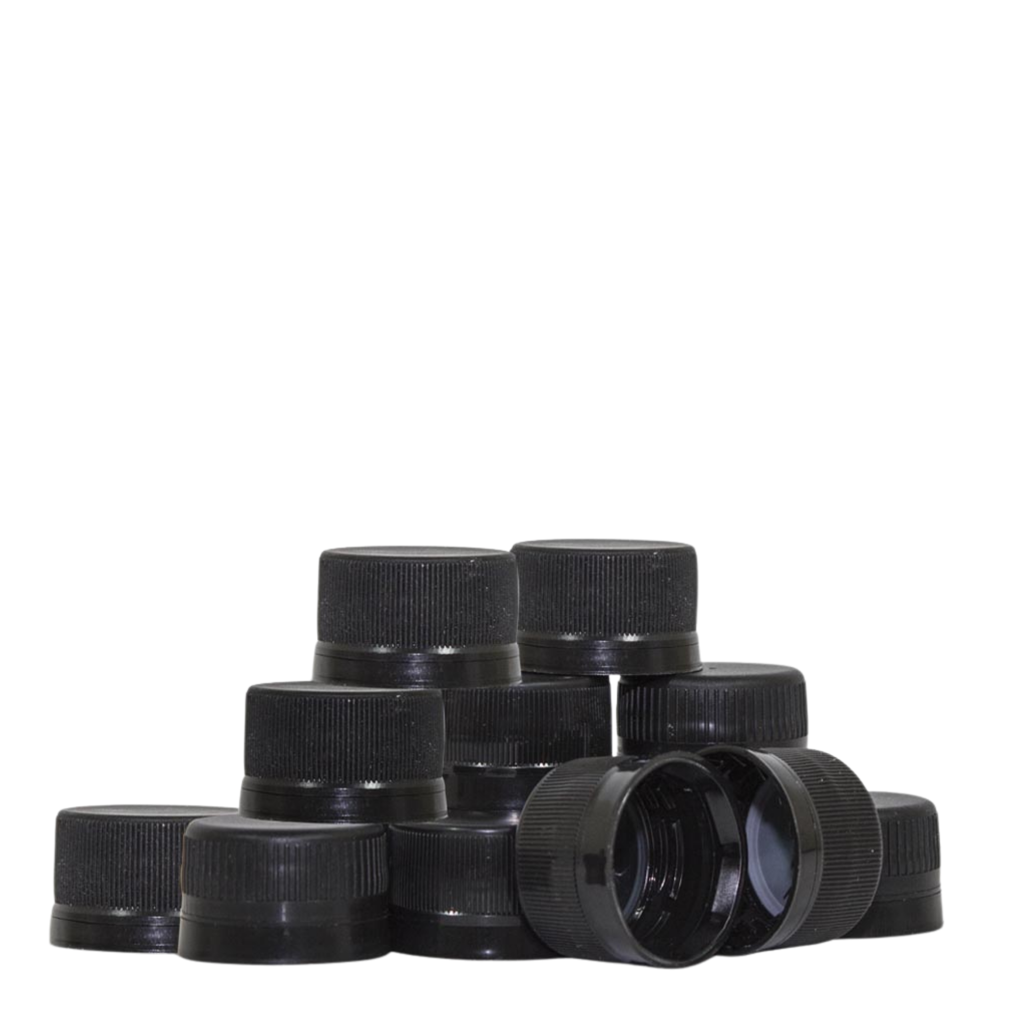 Black Plastic Bottling Caps - Thumbnail 2