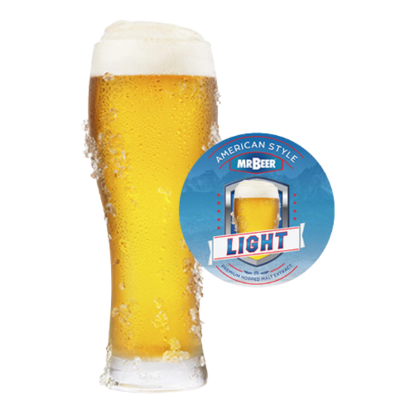 Classic American Light beer poured in a glass