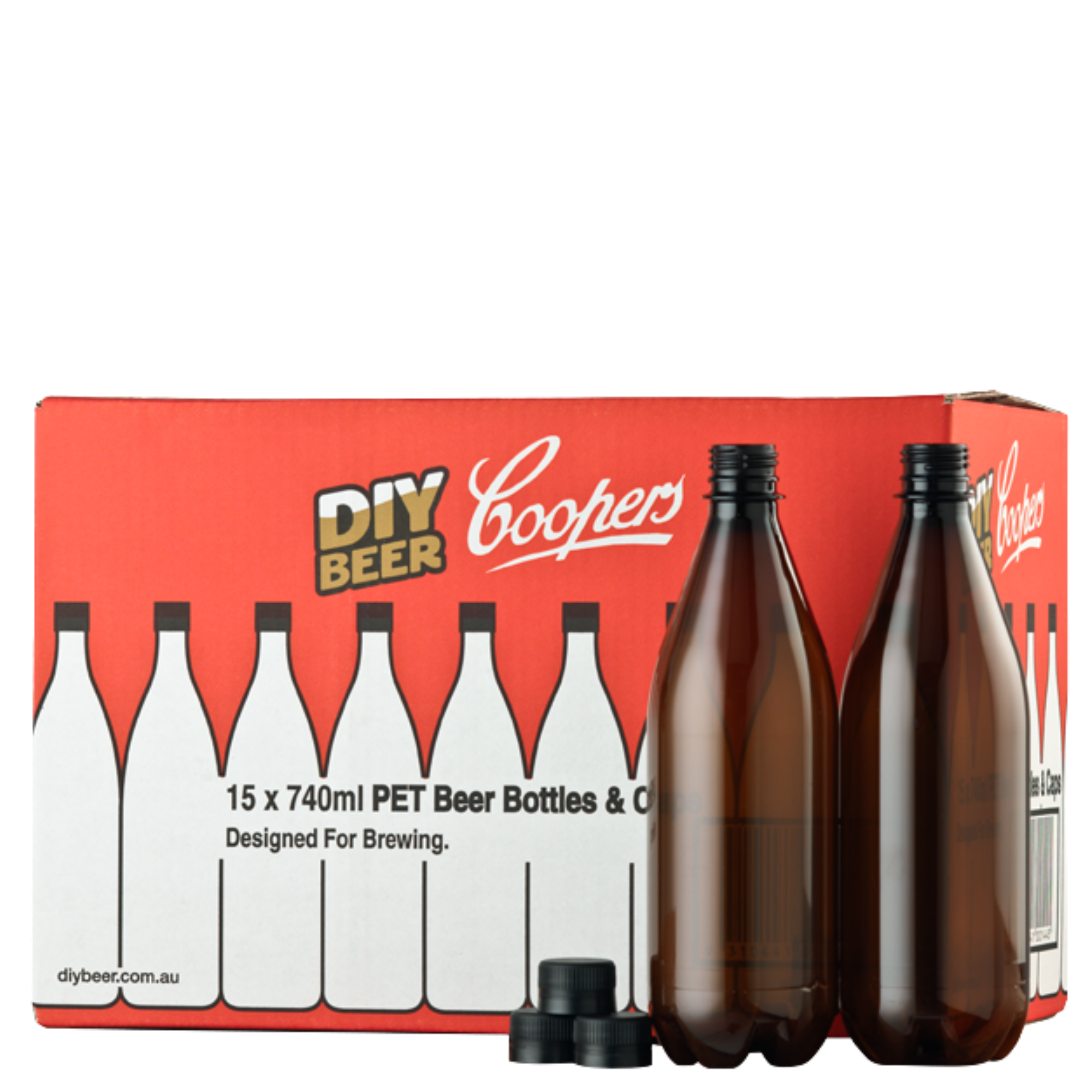 Coopers DIY 740mL PET Bottles 2 Pack for Bottling 5 Gallon Batches