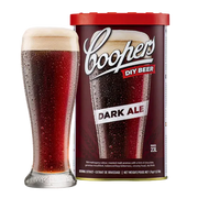 Dark Ale Brewing Extract and Cold Beer in a glass