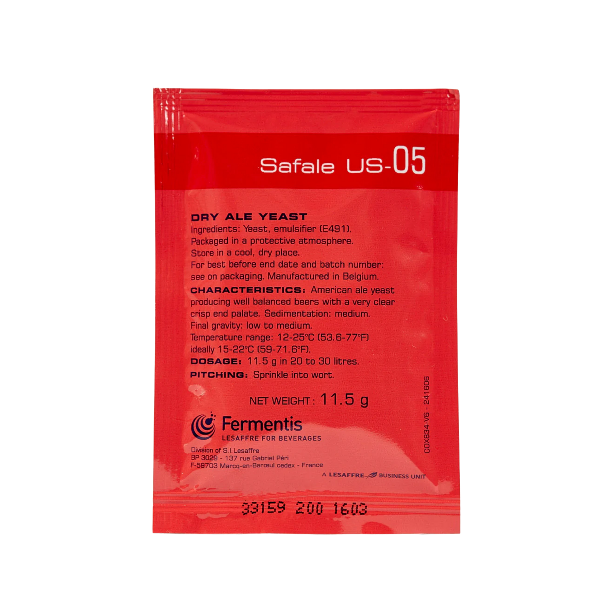 Safale US-05 Dry Ale Yeast