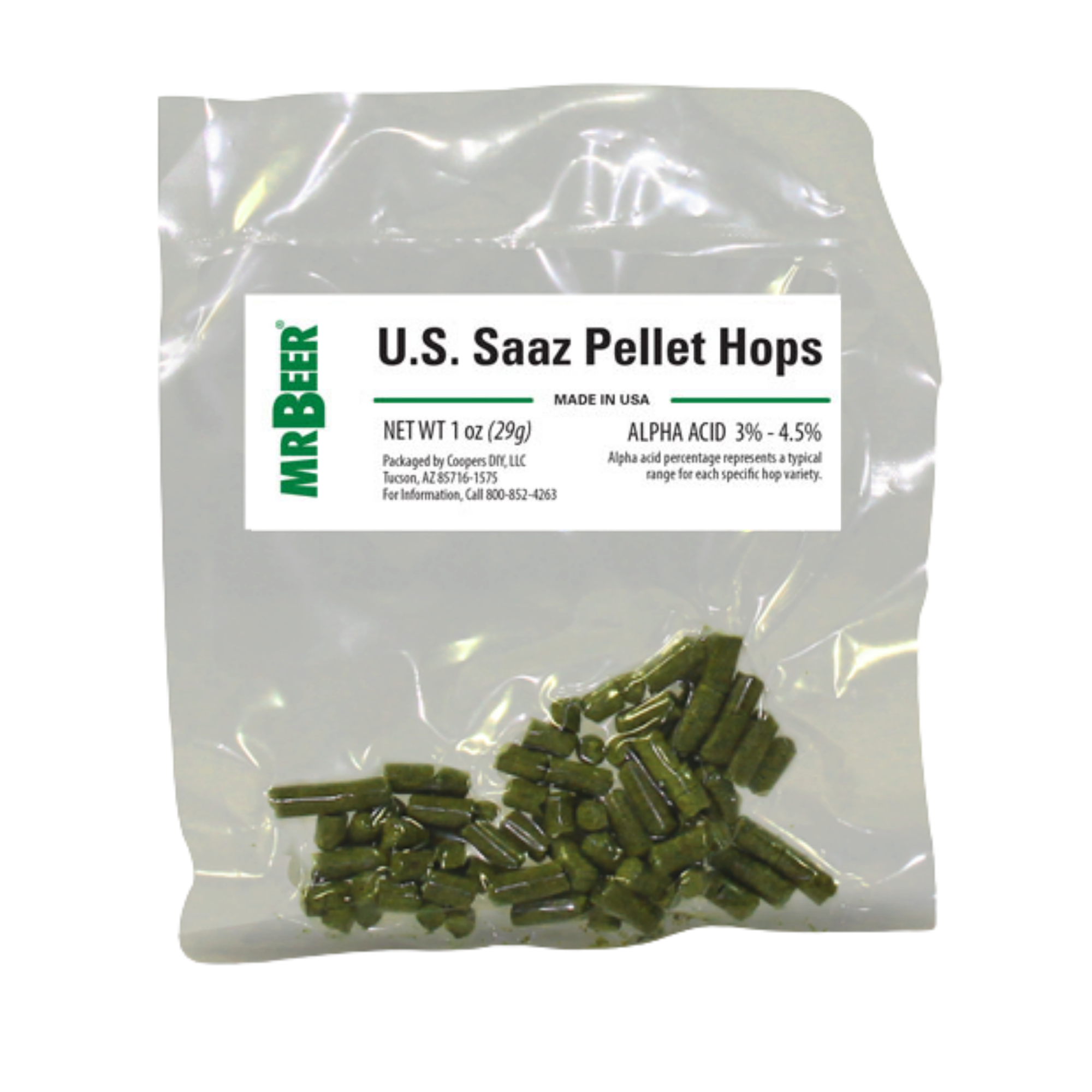 U.S. Saaz Pellet Hops 1oz Packet

