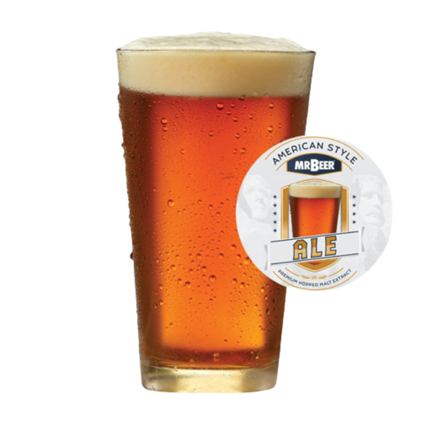 American Ale finished beer with recipe badge