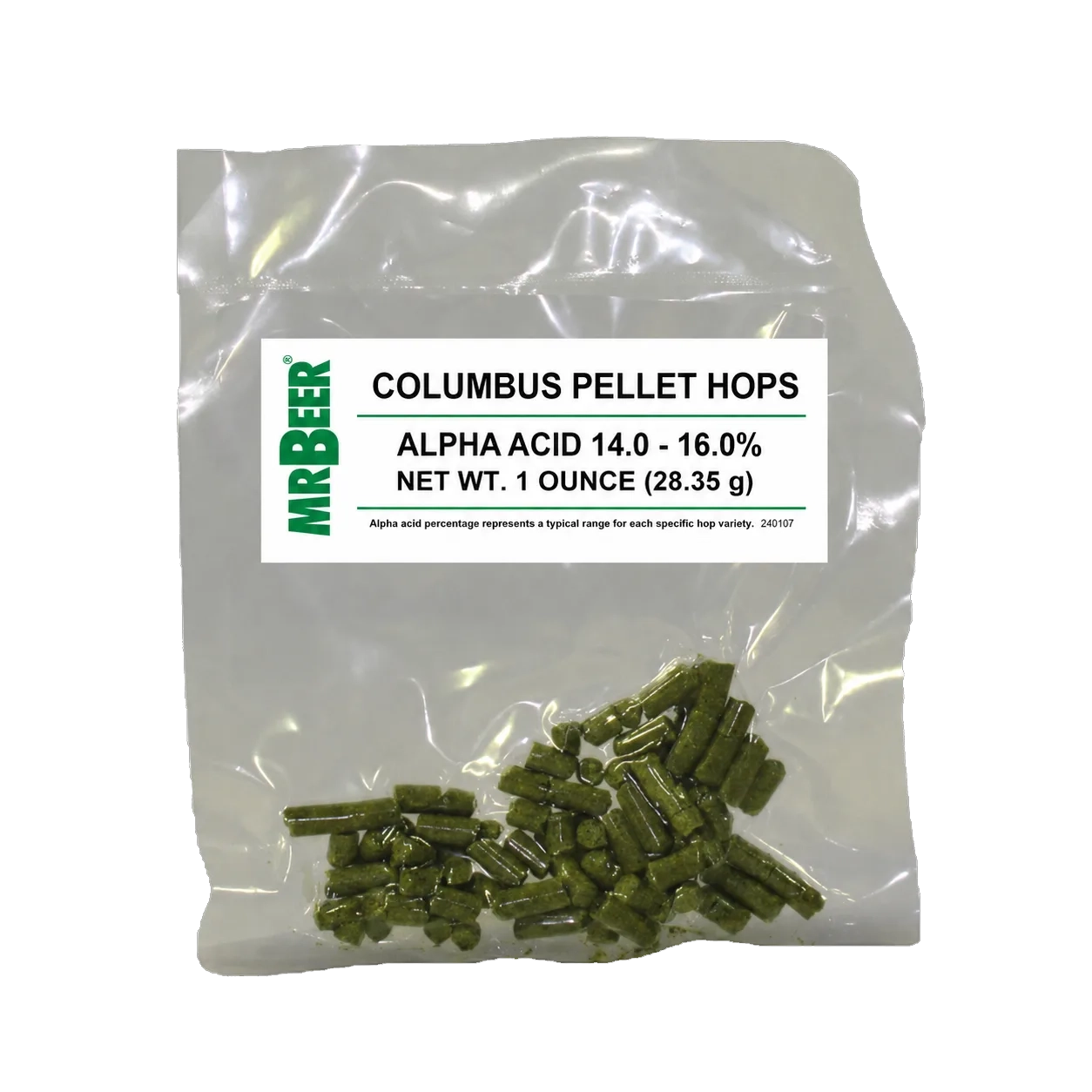Columbus pellet hops 1 oz packet for homebrewing IPAs, pale ales, stouts, and porters