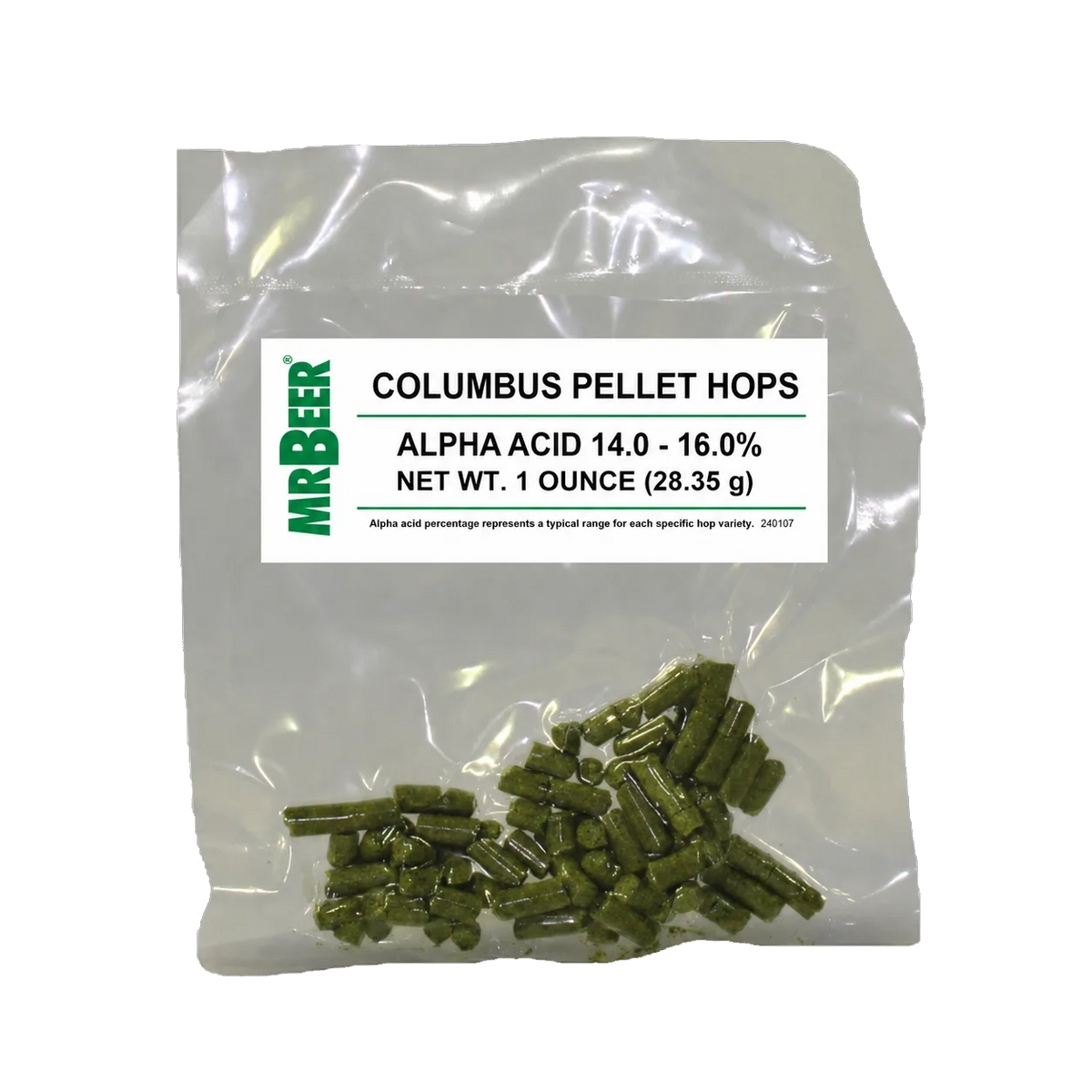Columbus pellet hops 1 oz packet for homebrewing IPAs, pale ales, stouts, and porters