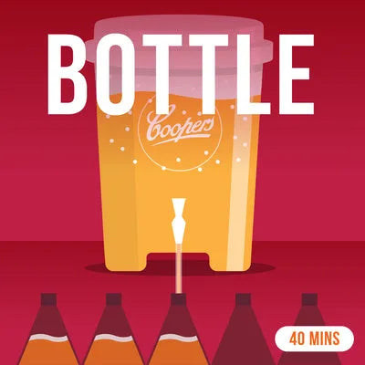 Coopers DIY Bottle step transferring fermented beer into bottles