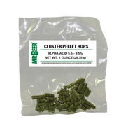 Mr. Beer Cluster pellet hops package, 1 ounce, alpha acid 5.5%–8.5%