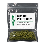 Mosaic pellet hops 1 oz packet for homebrewing IPAs and pale ales