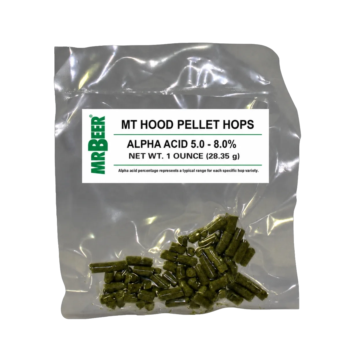 Mt. Hood pellet hops 1 oz packet for homebrewing lagers, pilsners, bocks, and wheat beers