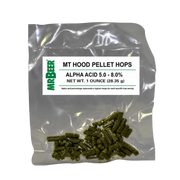 Mt. Hood pellet hops 1 oz packet for homebrewing lagers, pilsners, bocks, and wheat beers