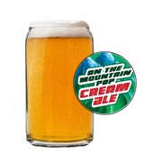 On the Mountain Pop Cream Ale finished beer with recipe badge
