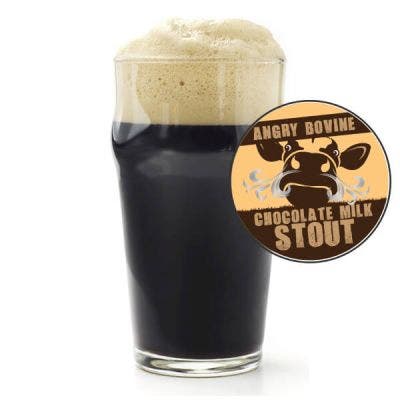 Angry Bovine Milk Stout Glass