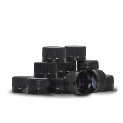 Black Plastic Bottling Caps (Qty. 12)