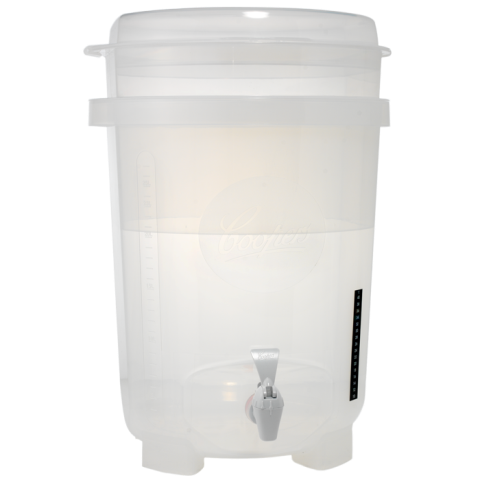 U.S. Solid Plastic Fermenter, Fermenting Bucket with Spigot and 3-piece  Airlock, 6.5 Gallon